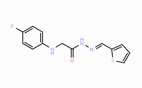 CAS No. 325997-63-5, 2-[(4-Fluorophenyl)amino]-N'-[(E)-thiophen-2-ylmethylidene]acetohydrazide