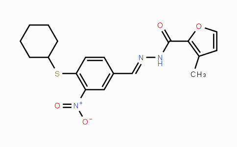CAS No. 329778-09-8, N'-{[4-(Cyclohexylsulfanyl)-3-nitrophenyl]methylene}-3-methyl-2-furohydrazide