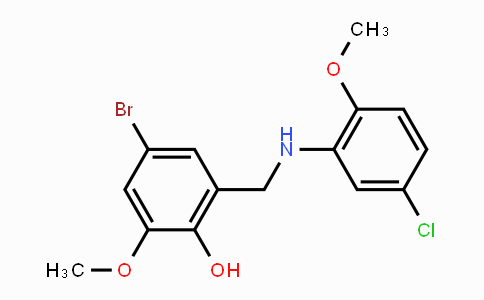 CAS No. 329778-94-1, 4-Bromo-2-[(5-chloro-2-methoxyanilino)methyl]-6-methoxybenzenol