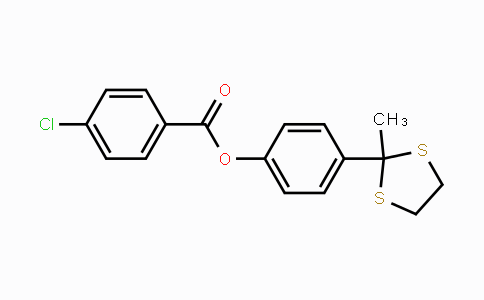 CAS No. 329779-11-5, 4-(2-Methyl-1,3-dithiolan-2-yl)phenyl 4-chlorobenzenecarboxylate