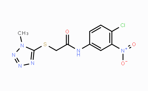 CAS No. 329779-13-7, N-(4-Chloro-3-nitrophenyl)-2-[(1-methyl-1H-1,2,3,4-tetraazol-5-yl)sulfanyl]acetamide