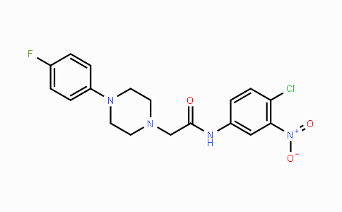 CAS No. 329779-14-8, N-(4-Chloro-3-nitrophenyl)-2-[4-(4-fluorophenyl)piperazino]acetamide