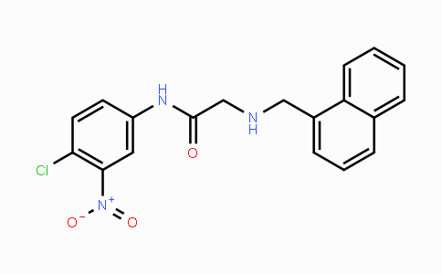 CAS No. 329779-15-9, N-(4-Chloro-3-nitrophenyl)-2-[(1-naphthylmethyl)amino]acetamide