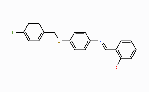 CAS No. 329779-43-3, 2-[({4-[(4-Fluorobenzyl)sulfanyl]phenyl}imino)methyl]benzenol