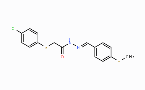 CAS No. 303091-15-8, 2-[(4-Chlorophenyl)sulfanyl]-N'-{[4-(methylsulfanyl)phenyl]methylene}acetohydrazide