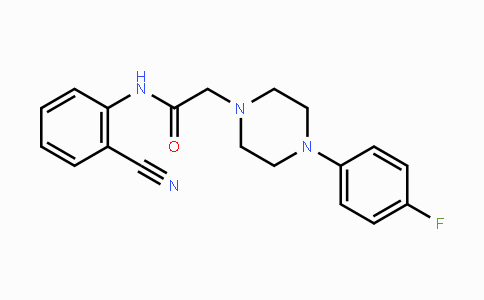 CAS No. 303091-63-6, N-(2-Cyanophenyl)-2-[4-(4-fluorophenyl)piperazino]acetamide