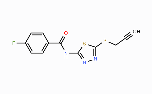 CAS No. 647031-48-9, 4-Fluoro-N-[5-(2-propynylsulfanyl)-1,3,4-thiadiazol-2-yl]benzenecarboxamide