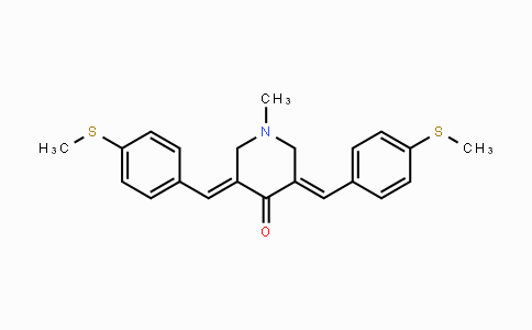 CAS No. 142808-52-4, 1-Methyl-3,5-bis{[4-(methylsulfanyl)phenyl]methylene}tetrahydro-4(1H)-pyridinone