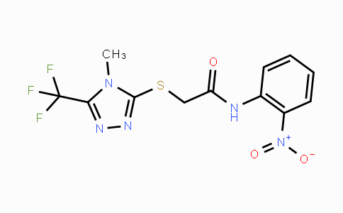 CAS No. 802958-07-2, 2-{[4-Methyl-5-(trifluoromethyl)-4H-1,2,4-triazol-3-yl]sulfanyl}-N-(2-nitrophenyl)acetamide
