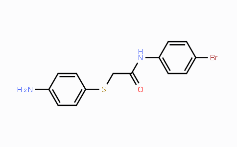 CAS No. 882080-04-8, 2-[(4-Aminophenyl)sulfanyl]-N-(4-bromophenyl)acetamide