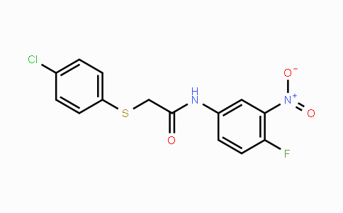 CAS No. 532960-93-3, 2-[(4-Chlorophenyl)sulfanyl]-N-(4-fluoro-3-nitrophenyl)acetamide