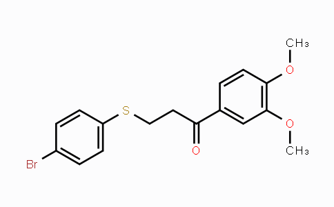 CAS No. 883793-67-7, 3-[(4-Bromophenyl)sulfanyl]-1-(3,4-dimethoxyphenyl)-1-propanone