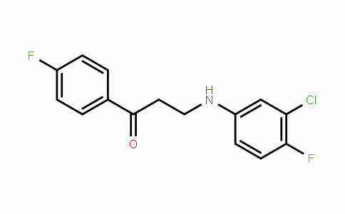 CAS No. 883794-66-9, 3-(3-Chloro-4-fluoroanilino)-1-(4-fluorophenyl)-1-propanone