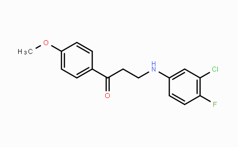 CAS No. 717830-50-7, 3-(3-Chloro-4-fluoroanilino)-1-(4-methoxyphenyl)-1-propanone