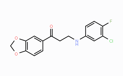 CAS No. 883794-86-3, 1-(1,3-Benzodioxol-5-yl)-3-(3-chloro-4-fluoroanilino)-1-propanone