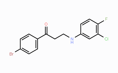 CAS No. 882748-37-0, 1-(4-Bromophenyl)-3-(3-chloro-4-fluoroanilino)-1-propanone