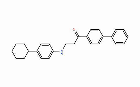 CAS No. 882748-66-5, 1-[1,1'-Biphenyl]-4-yl-3-(4-cyclohexylanilino)-1-propanone