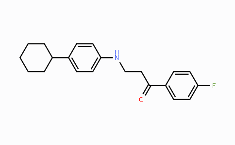 CAS No. 882748-69-8, 3-(4-Cyclohexylanilino)-1-(4-fluorophenyl)-1-propanone