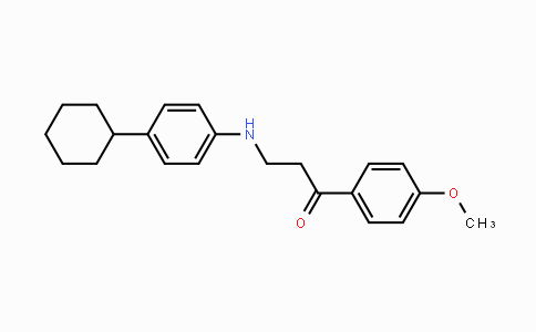 CAS No. 882748-70-1, 3-(4-Cyclohexylanilino)-1-(4-methoxyphenyl)-1-propanone