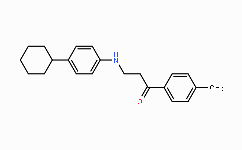 CAS No. 882748-72-3, 3-(4-Cyclohexylanilino)-1-(4-methylphenyl)-1-propanone