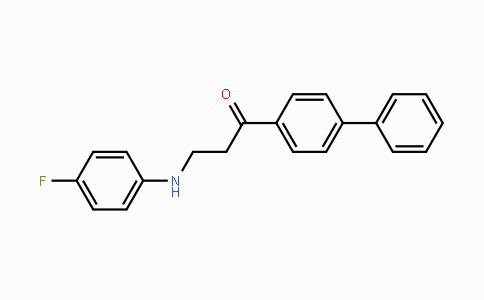 CAS No. 279672-36-5, 1-[1,1'-Biphenyl]-4-yl-3-(4-fluoroanilino)-1-propanone