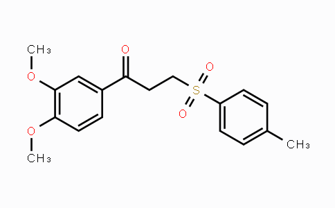 CAS No. 477334-33-1, 1-(3,4-Dimethoxyphenyl)-3-[(4-methylphenyl)sulfonyl]-1-propanone