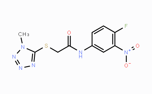 CAS No. 332130-04-8, N-(4-Fluoro-3-nitrophenyl)-2-[(1-methyl-1H-1,2,3,4-tetraazol-5-yl)sulfanyl]acetamide