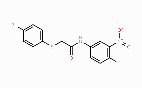 CAS No. 380490-98-2, 2-[(4-Bromophenyl)sulfanyl]-N-(4-fluoro-3-nitrophenyl)acetamide