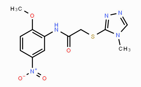 CAS No. 379710-27-7, N-(2-Methoxy-5-nitrophenyl)-2-[(4-methyl-4H-1,2,4-triazol-3-yl)sulfanyl]acetamide
