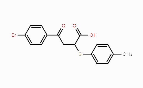 CAS No. 868255-45-2, 4-(4-Bromophenyl)-2-[(4-methylphenyl)sulfanyl]-4-oxobutanoic acid