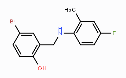 CAS No. 868256-53-5, 4-Bromo-2-[(4-fluoro-2-methylanilino)methyl]benzenol