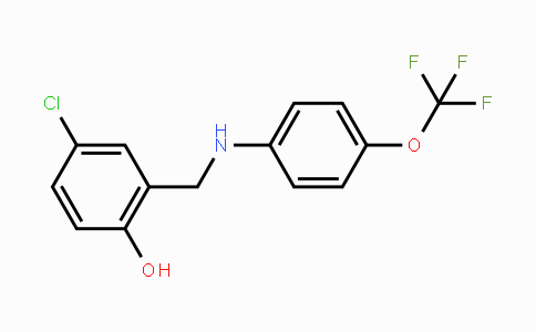 CAS No. 720667-84-5, 4-Chloro-2-{[4-(trifluoromethoxy)anilino]methyl}benzenol