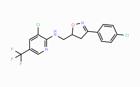 CAS No. 1209962-52-6, 3-Chloro-N-{[3-(4-chlorophenyl)-4,5-dihydro-5-isoxazolyl]methyl}-5-(trifluoromethyl)-2-pyridinamine
