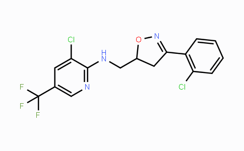 CAS No. 1210773-36-6, 3-Chloro-N-{[3-(2-chlorophenyl)-4,5-dihydro-5-isoxazolyl]methyl}-5-(trifluoromethyl)-2-pyridinamine