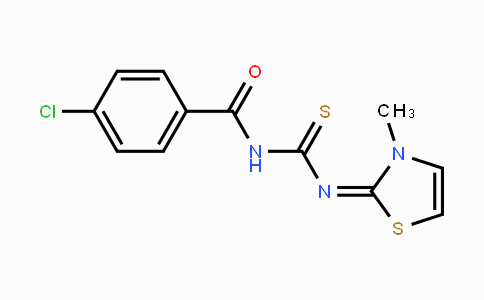 CAS No. 866150-22-3, N-(4-Chlorobenzoyl)-N'-[3-methyl-1,3-thiazol-2(3H)-yliden]thiourea