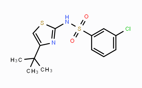CAS No. 866150-36-9, N-[4-(tert-Butyl)-1,3-thiazol-2-yl]-3-chlorobenzenesulfonamide