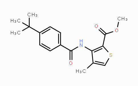 CAS No. 676318-52-8, Methyl 3-{[4-(tert-butyl)benzoyl]amino}-4-methyl-2-thiophenecarboxylate