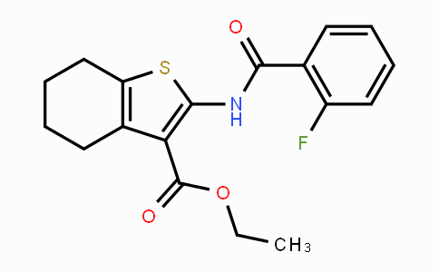CAS No. 307342-15-0, Ethyl 2-[(2-fluorobenzoyl)amino]-4,5,6,7-tetrahydro-1-benzothiophene-3-carboxylate