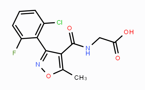 CAS No. 866150-92-7, 2-({[3-(2-Chloro-6-fluorophenyl)-5-methyl-4-isoxazolyl]carbonyl}amino)acetic acid