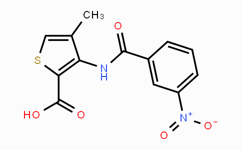 CAS No. 866152-23-0, 4-Methyl-3-[(3-nitrobenzoyl)amino]-2-thiophenecarboxylic acid