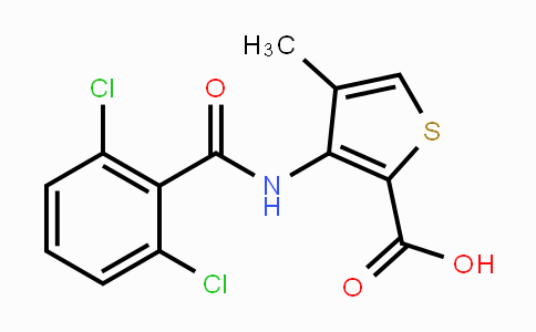 CAS No. 866152-24-1, 3-[(2,6-Dichlorobenzoyl)amino]-4-methyl-2-thiophenecarboxylic acid