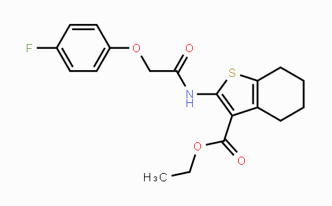 CAS No. 299417-45-1, Ethyl 2-{[2-(4-fluorophenoxy)acetyl]amino}-4,5,6,7-tetrahydro-1-benzothiophene-3-carboxylate