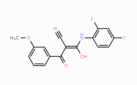 CAS No. 866154-57-6, (Z)-3-(2,4-Difluoroanilino)-3-hydroxy-2-(3-methoxybenzoyl)-2-propenenitrile