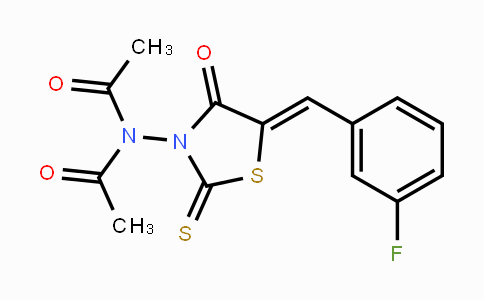 CAS No. 866154-62-3, N-Acetyl-N-{5-[(Z)-(3-fluorophenyl)methylidene]-4-oxo-2-thioxo-1,3-thiazolan-3-yl}acetamide