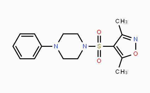 CAS No. 866154-84-9, 1-[(3,5-Dimethyl-4-isoxazolyl)sulfonyl]-4-phenylpiperazine