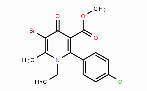 CAS No. 866154-96-3, Methyl 5-bromo-2-(4-chlorophenyl)-1-ethyl-6-methyl-4-oxo-1,4-dihydro-3-pyridinecarboxylate