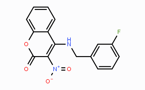 CAS No. 294853-55-7, 4-[(3-Fluorobenzyl)amino]-3-nitro-2H-chromen-2-one