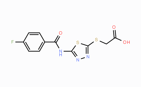 CAS No. 329695-55-8, 2-({5-[(4-Fluorobenzoyl)amino]-1,3,4-thiadiazol-2-yl}sulfanyl)acetic acid