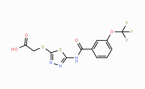 866155-89-7 | 2-[(5-{[3-(Trifluoromethoxy)benzoyl]amino}-1,3,4-thiadiazol-2-yl)sulfanyl]acetic acid