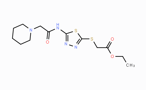 CAS No. 329699-28-7, Ethyl 2-({5-[(2-piperidinoacetyl)amino]-1,3,4-thiadiazol-2-yl}sulfanyl)acetate